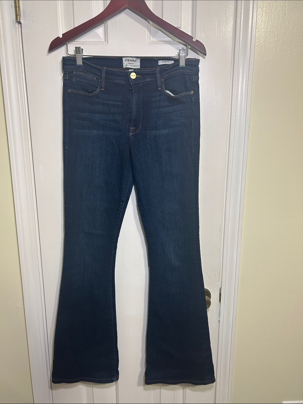 Frame Denim Le High Flare Dark Blue Women's, size 31